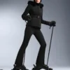 Pantaloni de schi evazați, elastici și rezistenți la apă