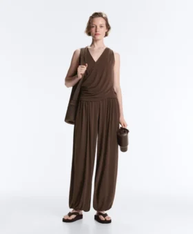 Pantaloni de trening din amestec de modal, cu textură Soft Touch
