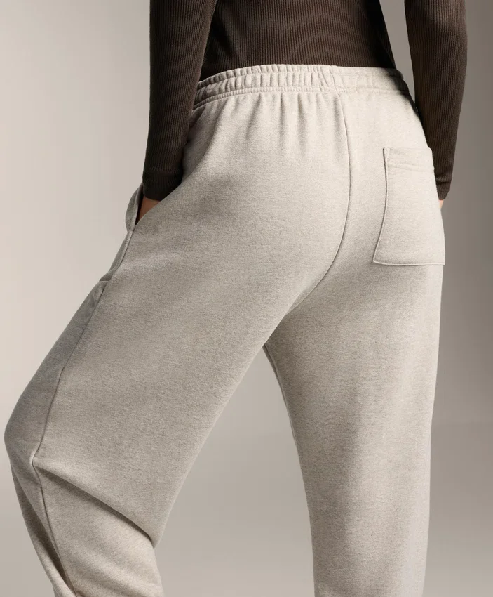 Pantaloni de trening din bumbac cu croială lejeră Pantaloni de trening din bumbac cu croială lejeră