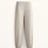 Pantaloni de trening din bumbac cu croială lejeră Pantaloni de trening din bumbac cu croială lejeră