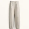 Pantaloni de trening din bumbac cu croială lejeră Pantaloni de trening din bumbac cu croială lejeră