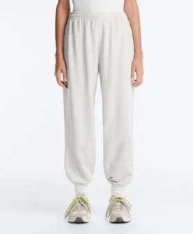 Pantaloni de trening din fleece din amestec de bumbac