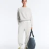 Pantaloni de trening din fleece din amestec de bumbac Pantaloni de trening din fleece din amestec de bumbac