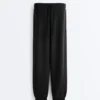 Pantaloni de trening mulati din material modal cu textura Soft Touch Pantaloni de trening mulati din material modal cu textura Soft Touch