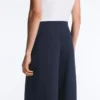 Pantaloni din modal cu textură Soft Touch, cu detalii cu dungi marinărești Pantaloni din modal cu textură Soft Touch, cu detalii cu dungi marinărești