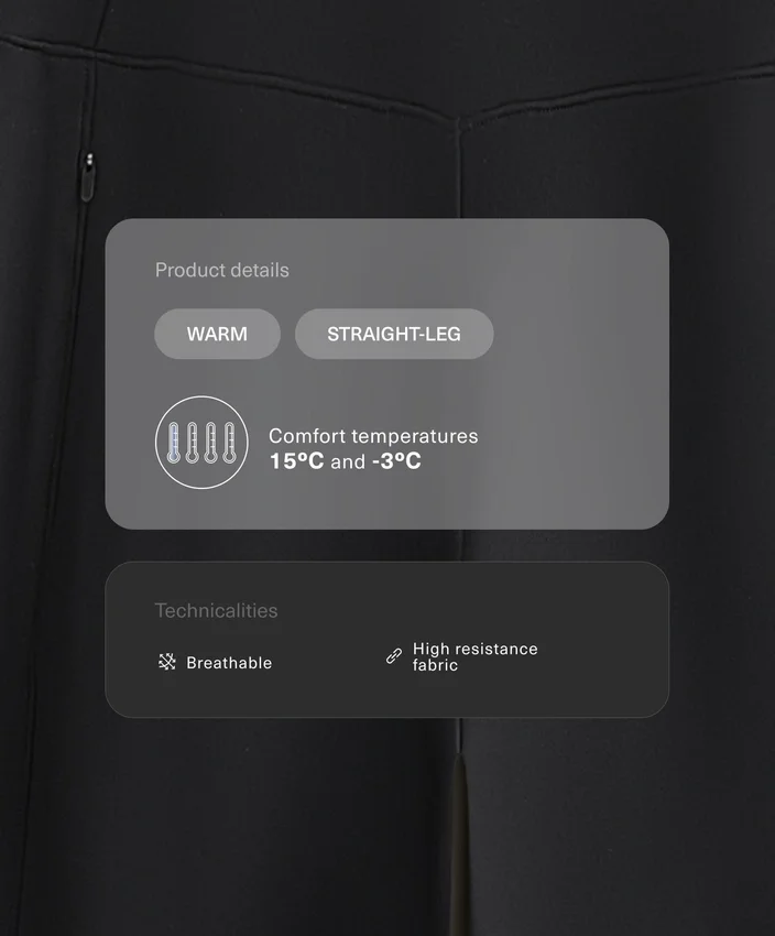 Pantaloni drepți, călduroși, cu talie înaltă Pantaloni drepți, călduroși, cu talie înaltă