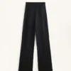 Pantaloni drepți, călduroși, cu talie înaltă Pantaloni drepți, călduroși, cu talie înaltă