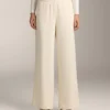 Pantaloni drepți cu croi drept și nervuri laterale, din modal Soft Touch