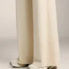 Pantaloni drepți cu croi drept și nervuri laterale, din modal Soft Touch