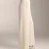 Pantaloni drepți cu croi drept și nervuri laterale, din modal Soft Touch