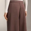 Pantaloni drepți cu croi larg, cu nervuri, din modal periat Pantaloni drepți cu croi larg, cu nervuri, din modal periat