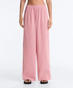 Pantaloni drepți cu dungi, 100% bumbac