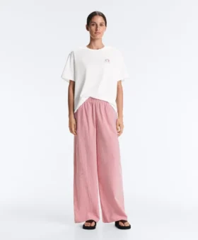 Pantaloni drepți cu dungi, 100% bumbac