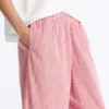 Pantaloni drepți cu dungi, 100% bumbac Pantaloni drepți cu dungi, 100% bumbac