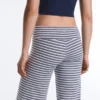 Pantaloni drepți cu talie înaltă Comfortlux cu dungi Pantaloni drepți cu talie înaltă Comfortlux cu dungi