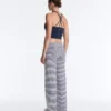Pantaloni drepți cu talie înaltă Comfortlux cu dungi Pantaloni drepți cu talie înaltă Comfortlux cu dungi