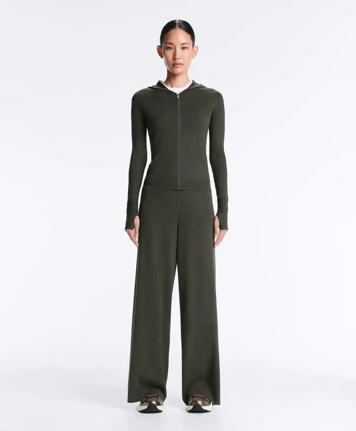 Geci din tricot cu croială slim și glugă Geci din tricot cu croială slim și glugă
