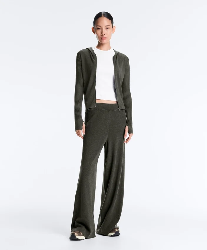 Geci din tricot cu croială slim și glugă Geci din tricot cu croială slim și glugă