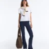 Pantaloni evazați Comfortlux con talia alta Pantaloni evazați Comfortlux con talia alta