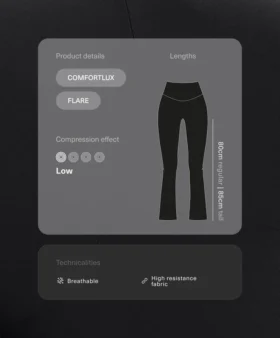 Pantaloni evazați Comfortlux con talia alta