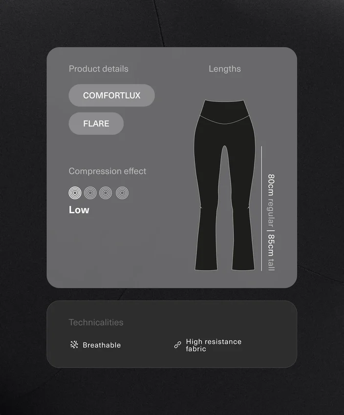 Pantaloni evazați Comfortlux con talia alta Pantaloni evazați Comfortlux con talia alta