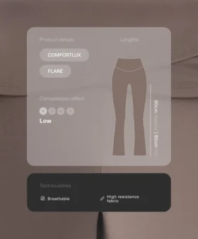 Pantaloni evazați Comfortlux con talia alta
