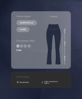 Pantaloni evazați Comfortlux con talia alta