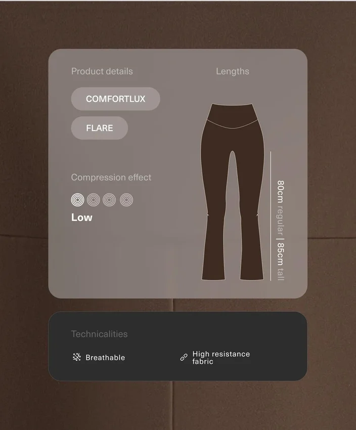 Pantaloni evazați Comfortlux con talia alta Pantaloni evazați Comfortlux con talia alta