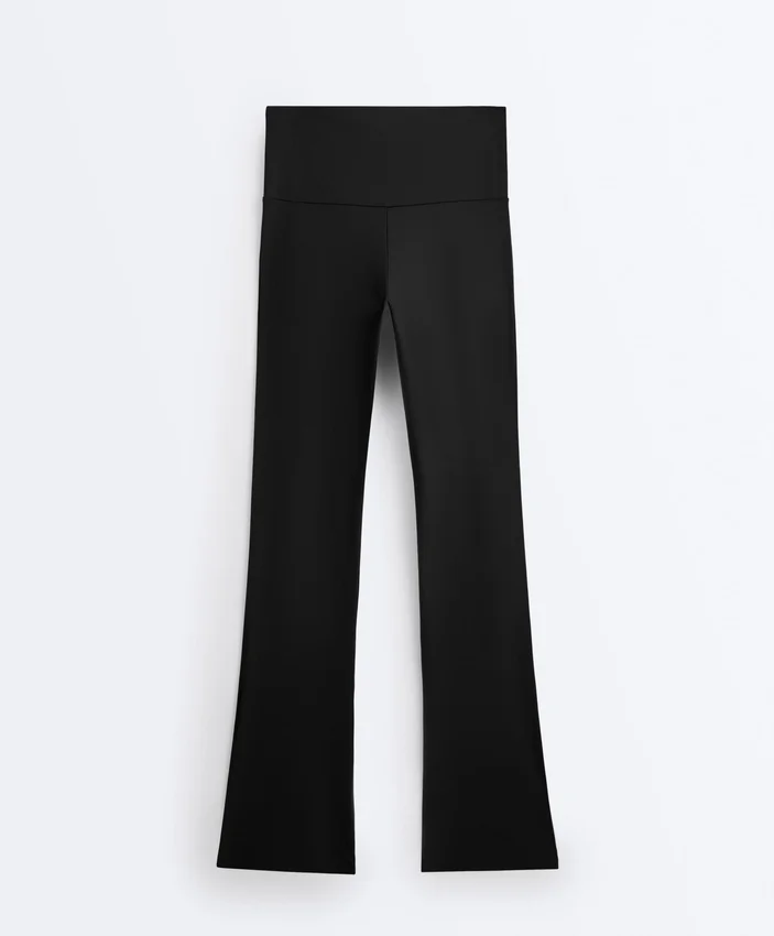 Pantaloni evazați Comfortlux cu talie foarte înaltă Pantaloni evazați Comfortlux cu talie foarte înaltă