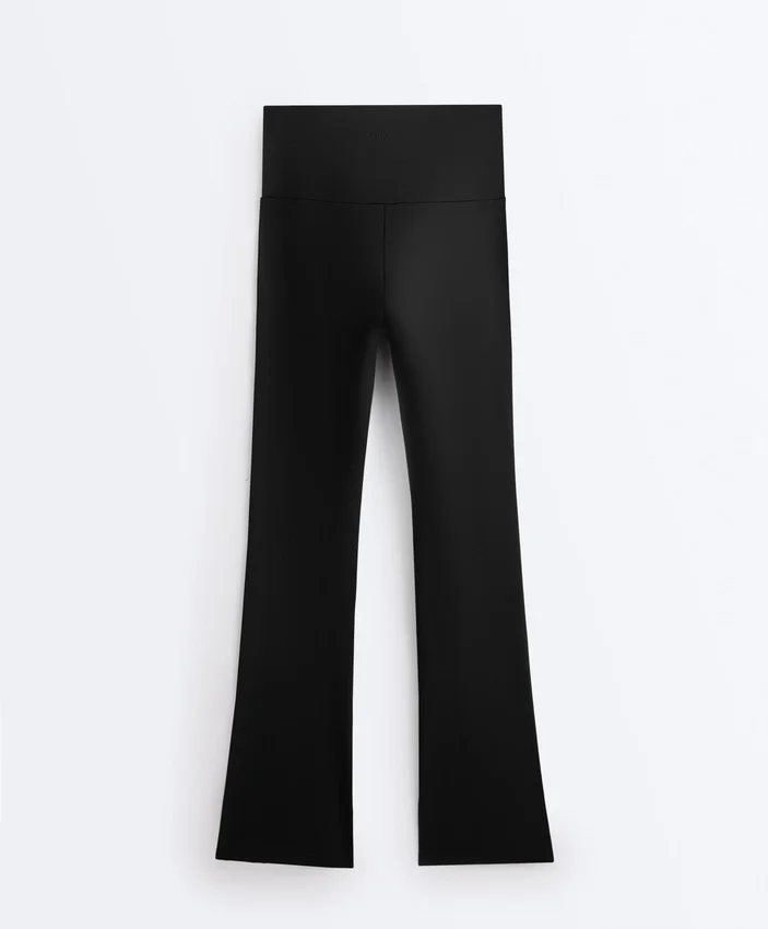 Pantaloni evazați Comfortlux cu talie foarte înaltă Pantaloni evazați Comfortlux cu talie foarte înaltă