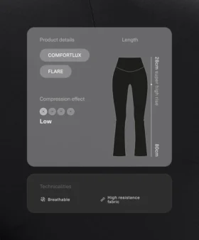 Pantaloni evazați Comfortlux cu talie foarte înaltă