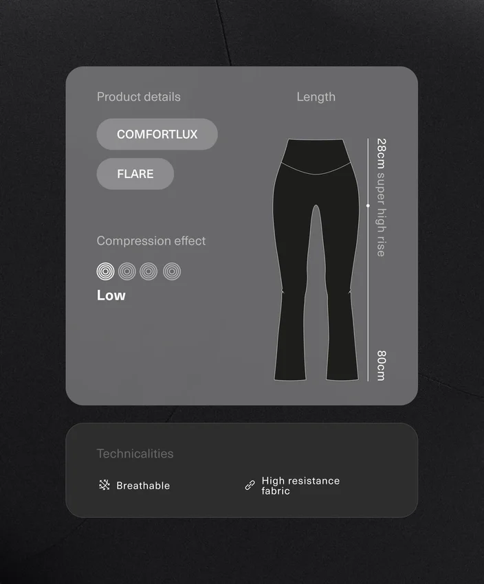 Pantaloni evazați Comfortlux cu talie foarte înaltă Pantaloni evazați Comfortlux cu talie foarte înaltă