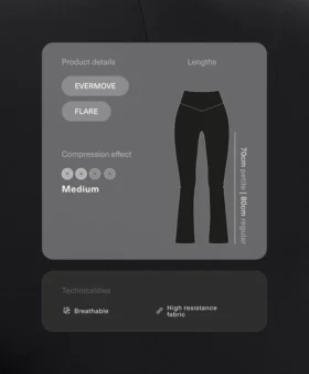 Pantaloni evazați cu talie înaltă Evermove
