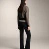 Pantaloni evazați, foarte călduroși, fără cusături, cu talie foarte înaltă