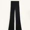 Pantaloni evazați, foarte călduroși, fără cusături, cu talie foarte înaltă