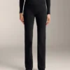 Pantaloni fără cusături, cu talie înaltă și croi evazat, extrem de călduroși Pantaloni fără cusături, cu talie înaltă și croi evazat, extrem de călduroși