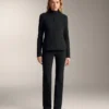 Pantaloni fără cusături, cu talie înaltă și croi evazat, extrem de călduroși Pantaloni fără cusături, cu talie înaltă și croi evazat, extrem de călduroși