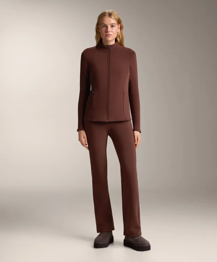 Pantaloni fără cusături, cu talie înaltă și croi evazat, extrem de călduroși Pantaloni fără cusături, cu talie înaltă și croi evazat, extrem de călduroși