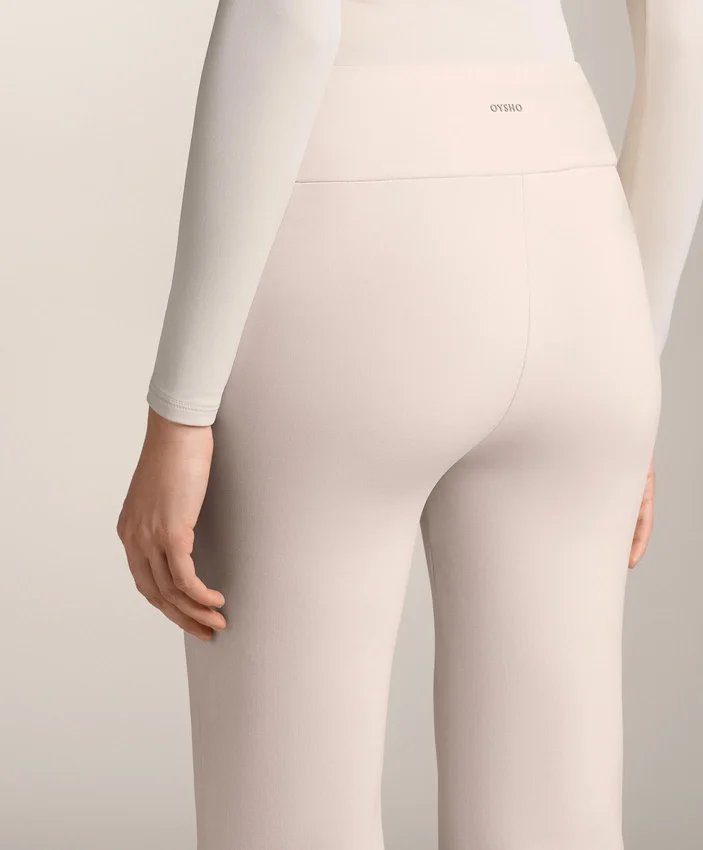 Pantaloni fără cusături, cu talie înaltă și croi evazat, extrem de călduroși Pantaloni fără cusături, cu talie înaltă și croi evazat, extrem de călduroși