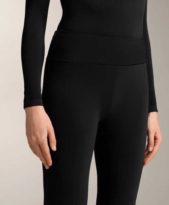 Pantaloni fără cusături, cu talie înaltă și croi evazat, extrem de călduroși Pantaloni fără cusături, cu talie înaltă și croi evazat, extrem de călduroși