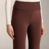 Pantaloni fără cusături, cu talie înaltă și croi evazat, extrem de călduroși Pantaloni fără cusături, cu talie înaltă și croi evazat, extrem de călduroși