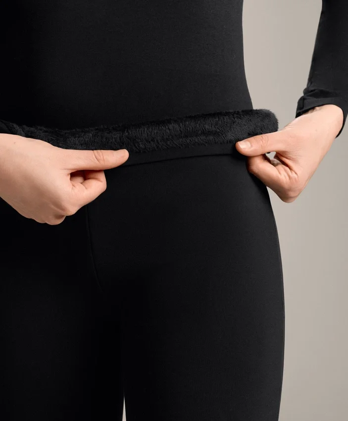 Pantaloni fără cusături, cu talie înaltă și croi evazat, extrem de călduroși Pantaloni fără cusături, cu talie înaltă și croi evazat, extrem de călduroși