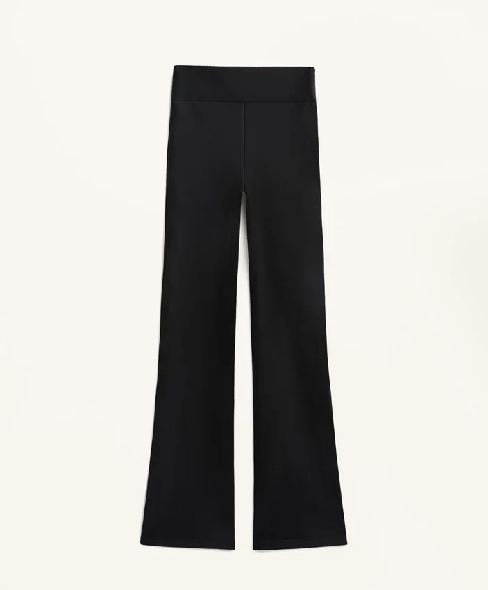 Pantaloni fără cusături, cu talie înaltă și croi evazat, extrem de călduroși Pantaloni fără cusături, cu talie înaltă și croi evazat, extrem de călduroși