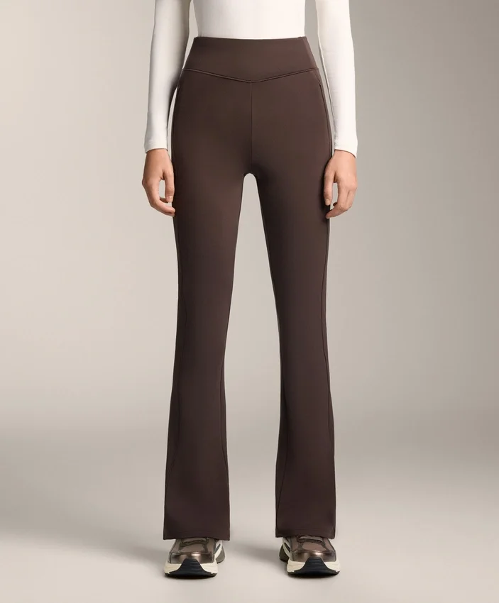 Pantaloni largi, cu talie înaltă, călduroși, cu buzunare Pantaloni largi, cu talie înaltă, călduroși, cu buzunare