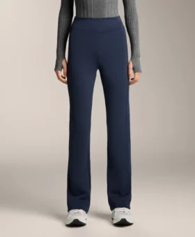 Pantaloni largi, cu talie înaltă, călduroși, cu buzunare