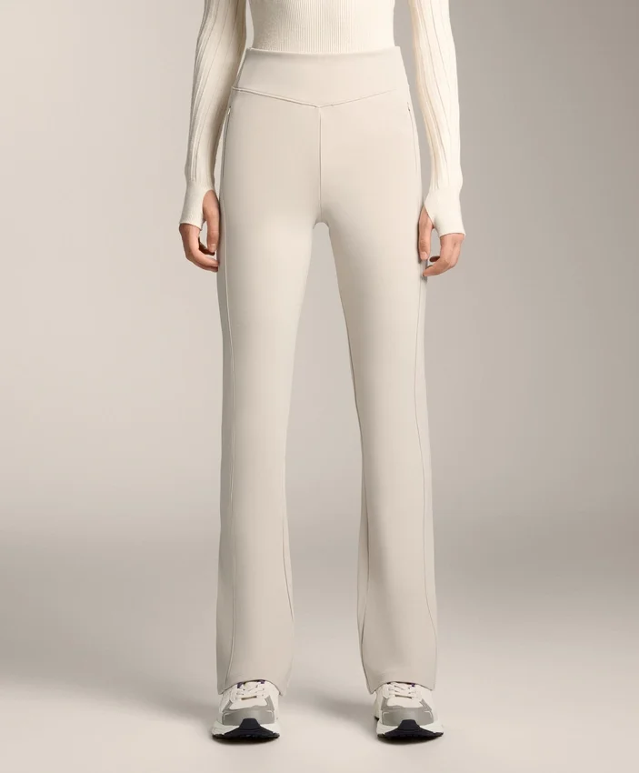 Pantaloni largi, cu talie înaltă, călduroși, cu buzunare Pantaloni largi, cu talie înaltă, călduroși, cu buzunare