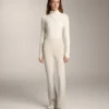Pantaloni largi, cu talie înaltă, călduroși, cu buzunare Pantaloni largi, cu talie înaltă, călduroși, cu buzunare