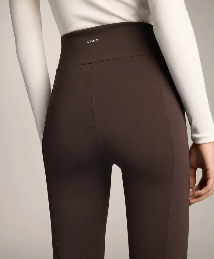 Pantaloni largi, cu talie înaltă, călduroși, cu buzunare Pantaloni largi, cu talie înaltă, călduroși, cu buzunare