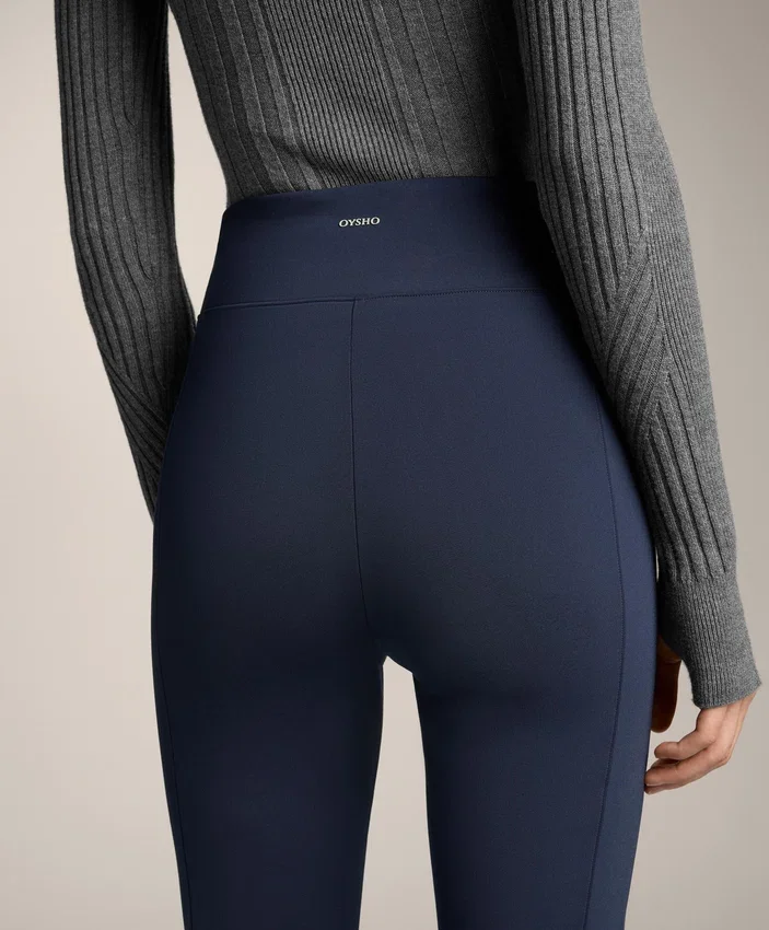 Pantaloni largi, cu talie înaltă, călduroși, cu buzunare Pantaloni largi, cu talie înaltă, călduroși, cu buzunare