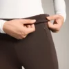 Pantaloni largi, cu talie înaltă, călduroși, cu buzunare Pantaloni largi, cu talie înaltă, călduroși, cu buzunare
